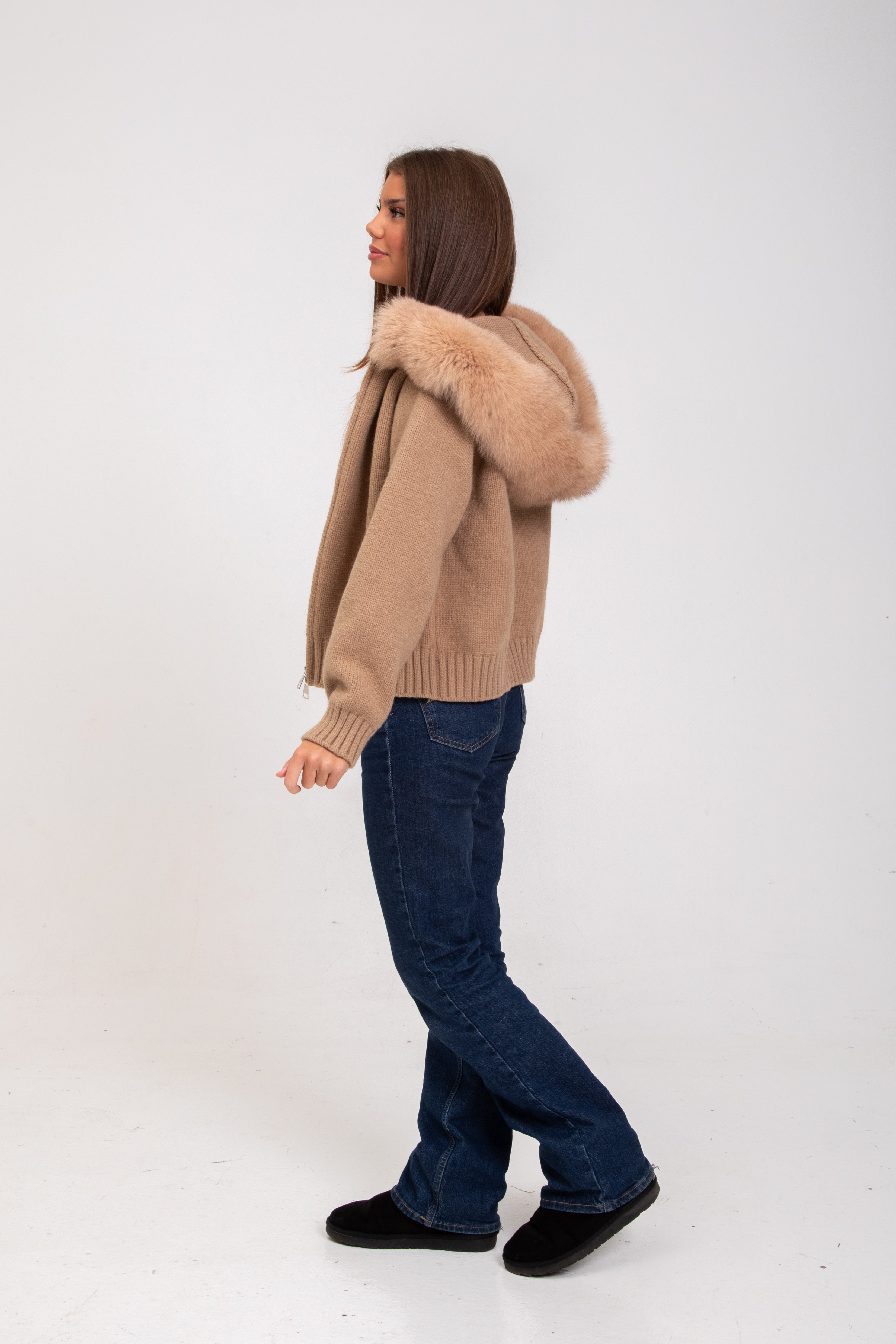 Autumn Ready Fur Hooded Jacket
