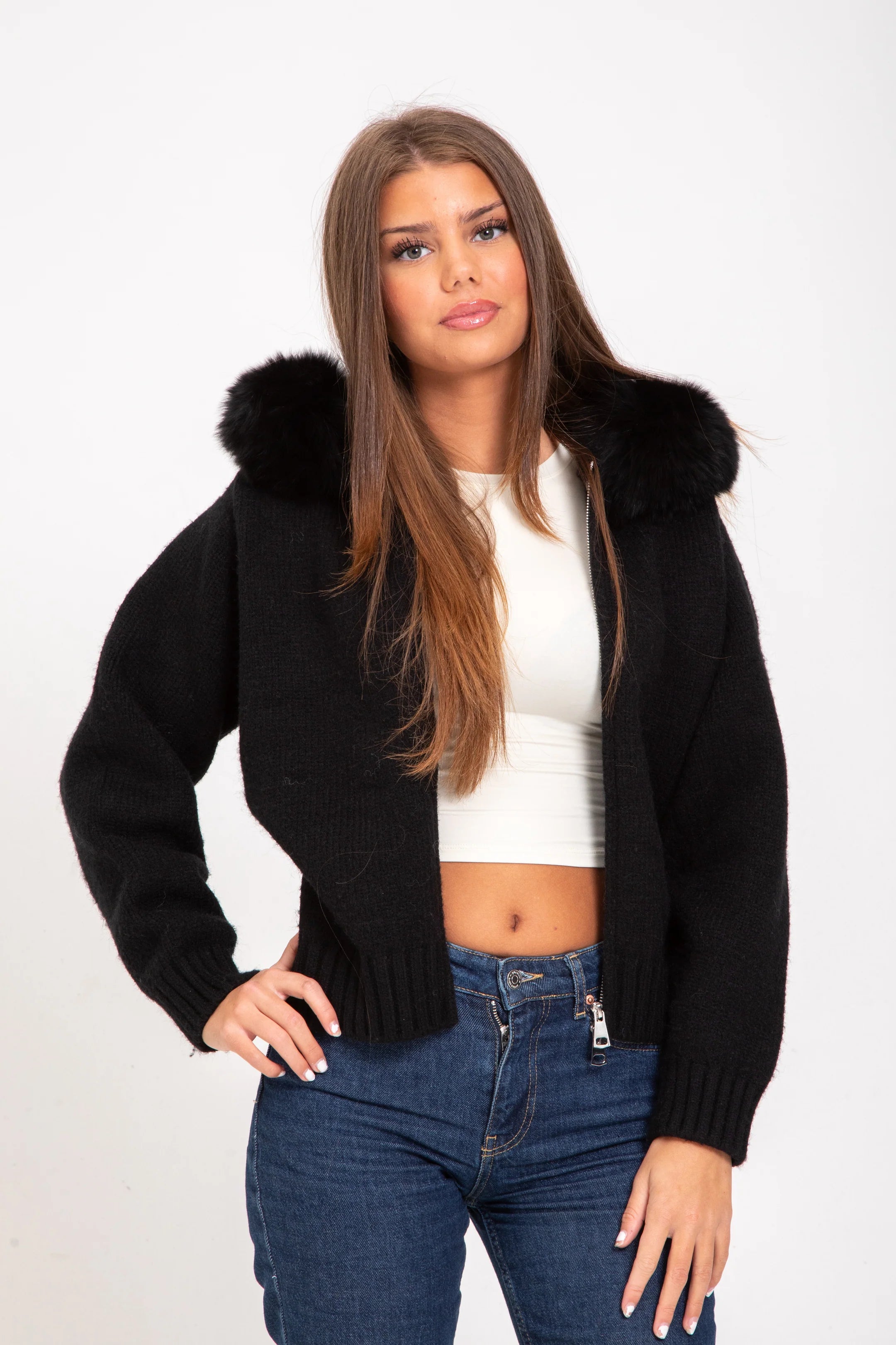 Autumn Ready Fur Hooded Jacket