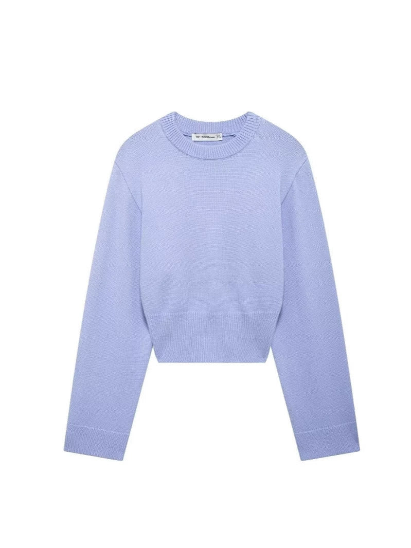 Signature Cropped-Fitted Knit Jumper