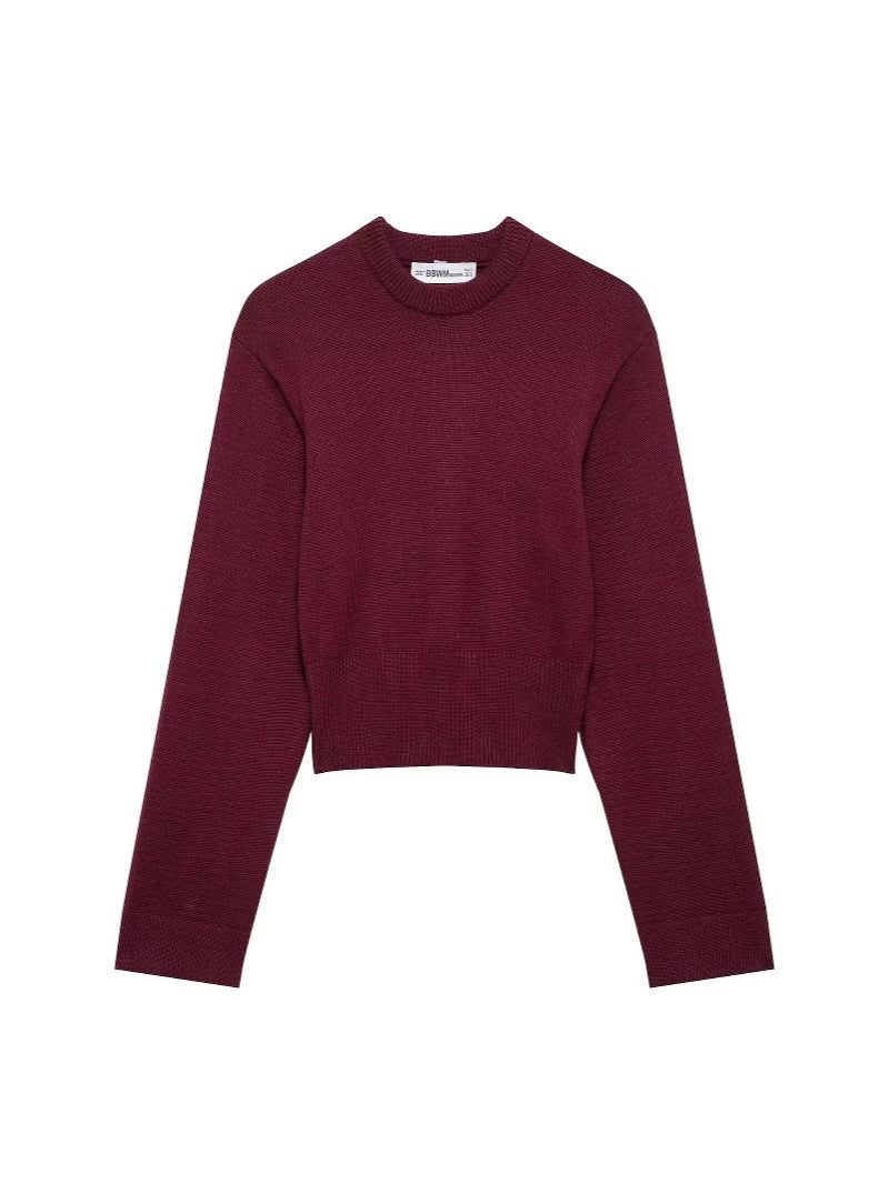 Signature Cropped-Fitted Knit Jumper
