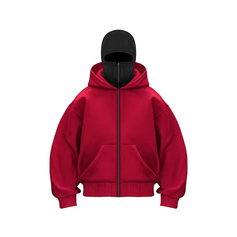 Balaclava Mask Zip Hoodie