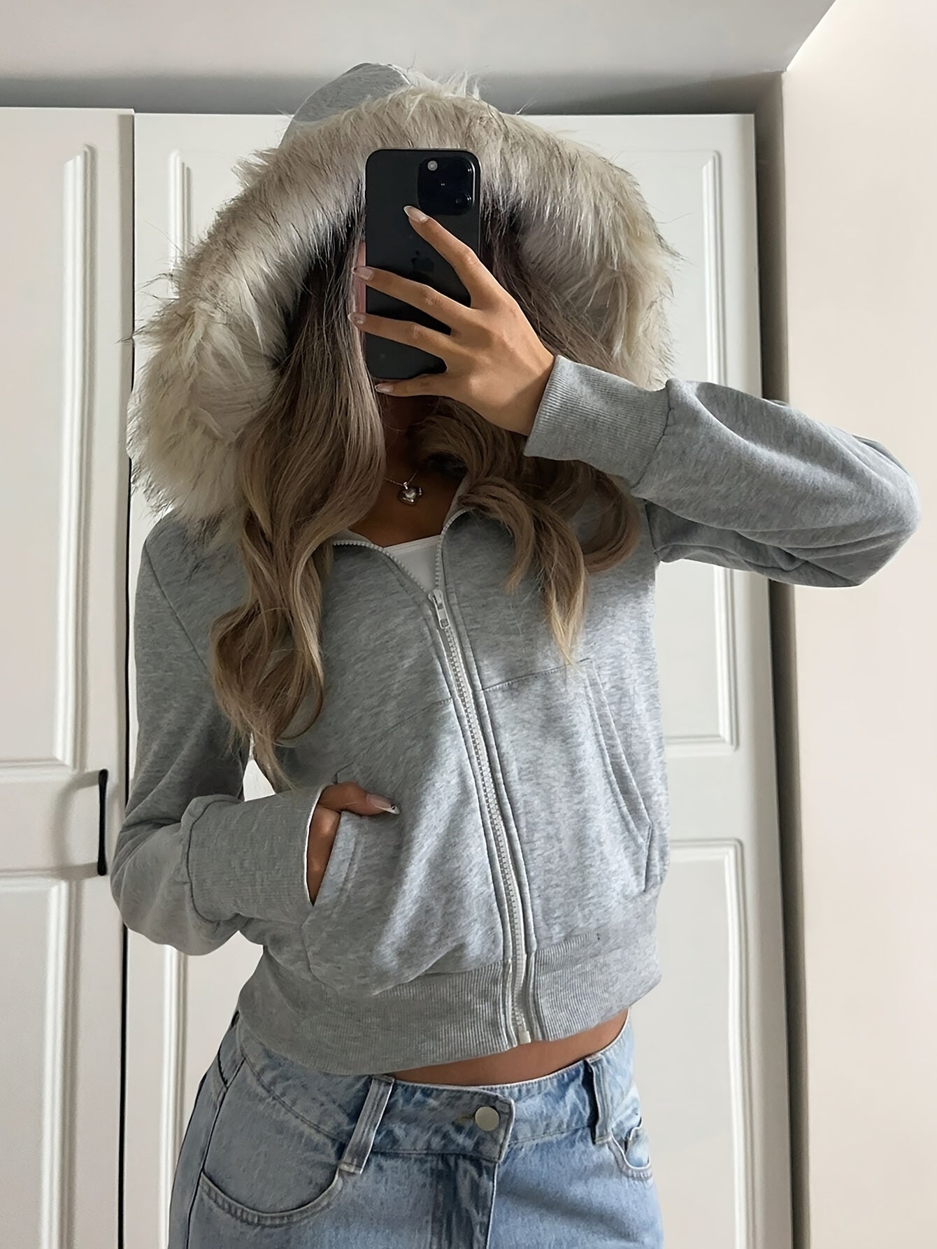 Women's Fleece Hooded Zip-Up Sweatshirt