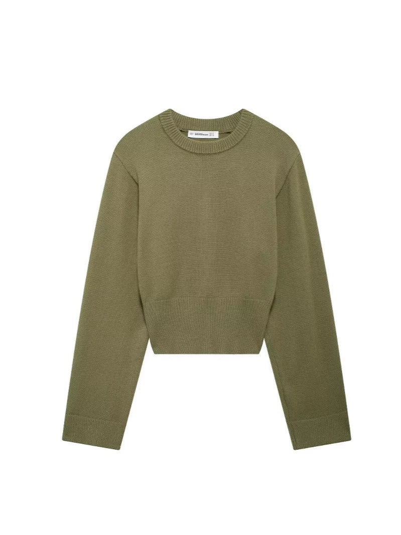 Signature Cropped-Fitted Knit Jumper