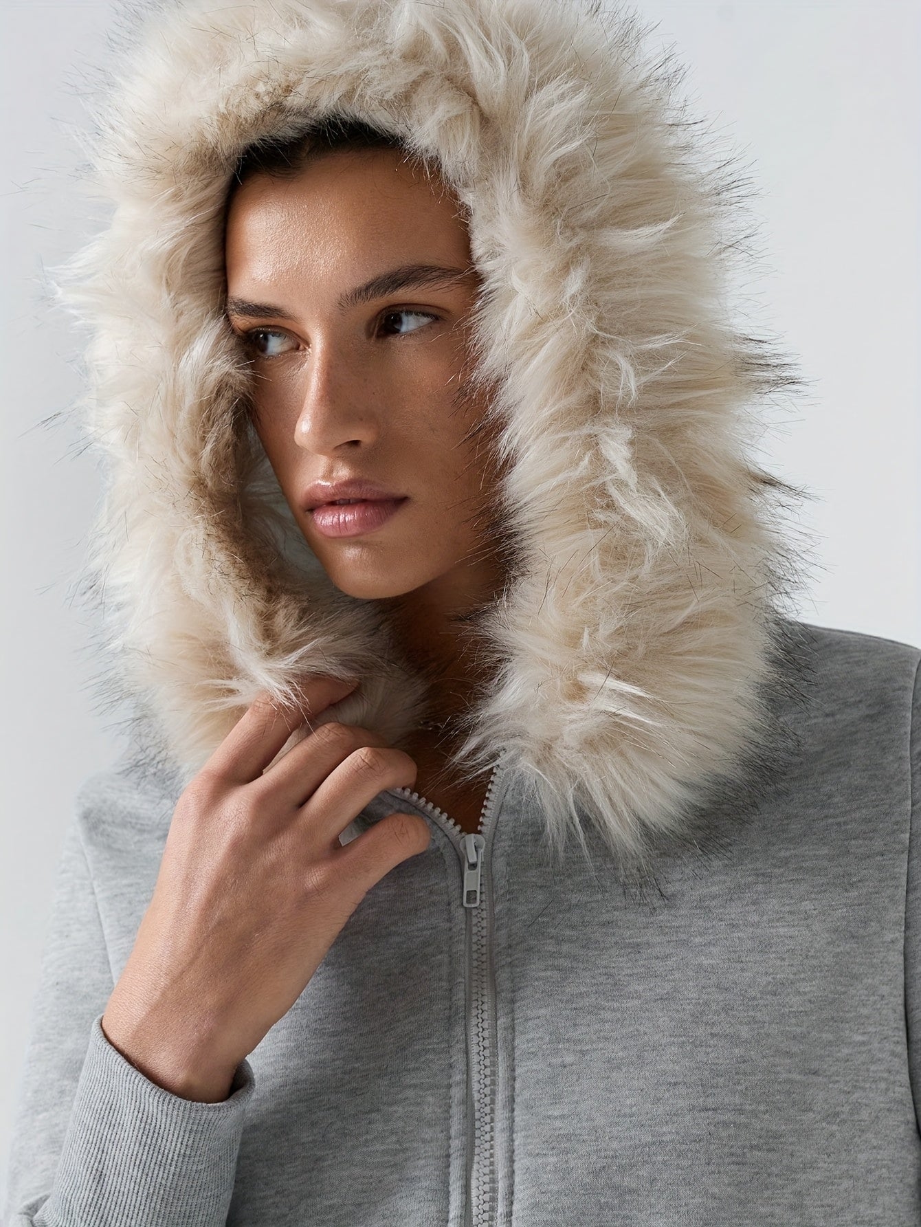 Women's Fleece Hooded Zip-Up Sweatshirt